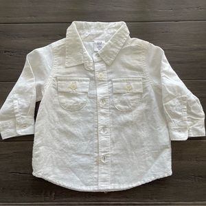 Gap baby white button down shirt